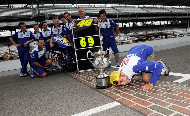 motogp indianapolis 2013 preview, Valentino Rossi was the winner of the inaugural Indianapolis Grand Prix in 2008 Besides making him the first MotoGP racer to kiss the bricks the victory was the 69th premiere class win for Rossi pushing him past the great Giacomo Agostini as the new all time leader