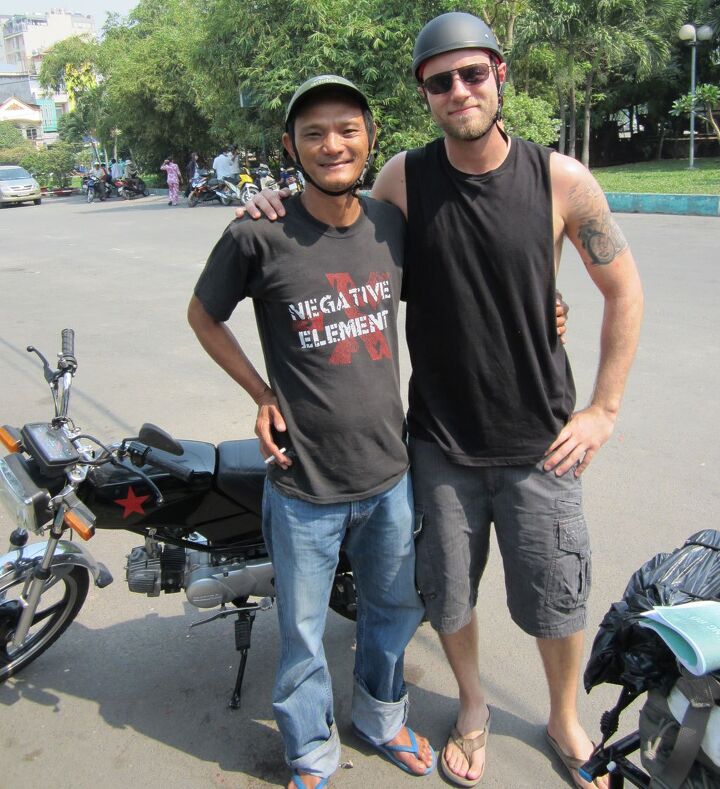 motorcycling in vietnam, Mark and Chan The Man