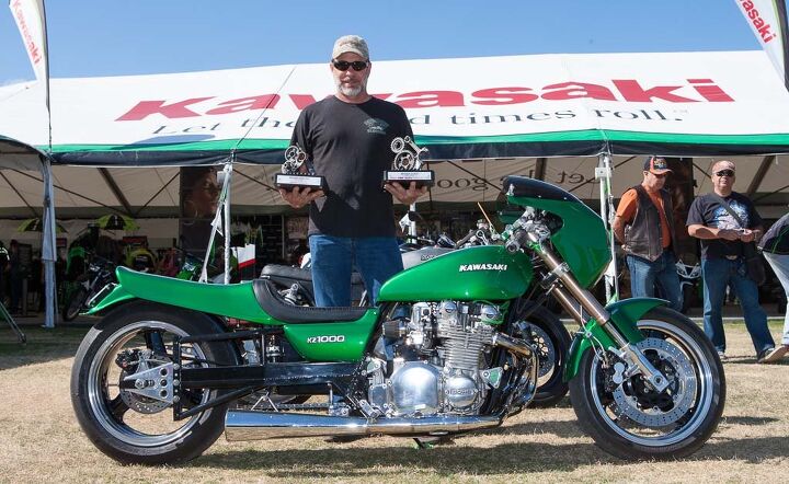 2014 daytona bike week wrap up, Billy Ray Bryant took home both the Most Unique Bike and Best of Show trophies from Kawasaki s Bike Nite in Daylight show with his 1977 KZ1000
