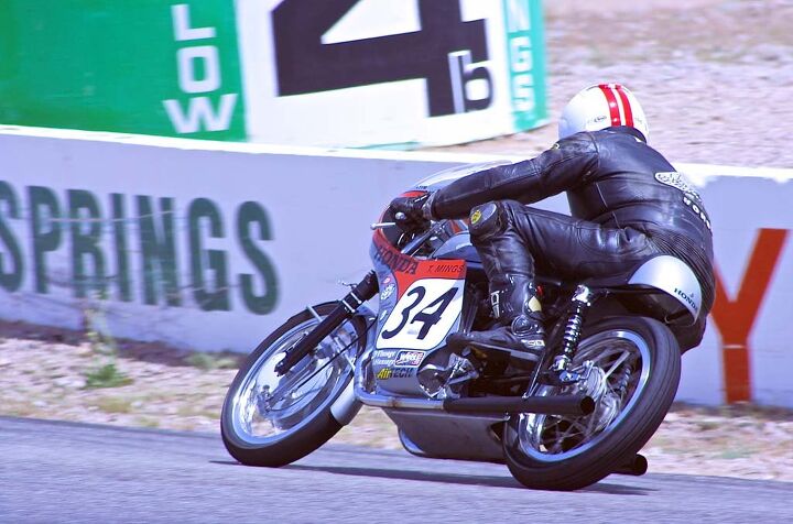 ahrma moto corsa classica, Tim Mings took third in 350 GP on a 1962 Honda