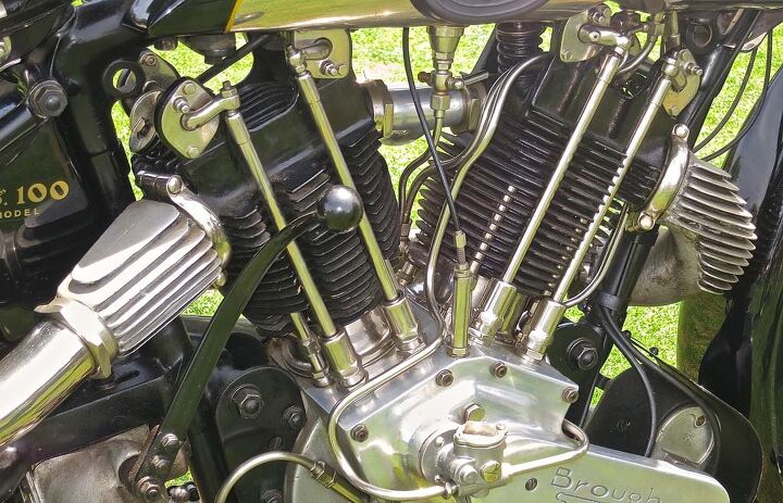 2014 quail motorcycle gathering, When all the hardware was visible the Brough engine is a collage of bits and pieces