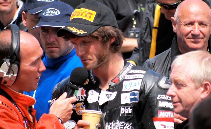 spectating the isle of man tt, You never know when you might stumble upon TT stars like Tyco Suzuki s Guy Martin