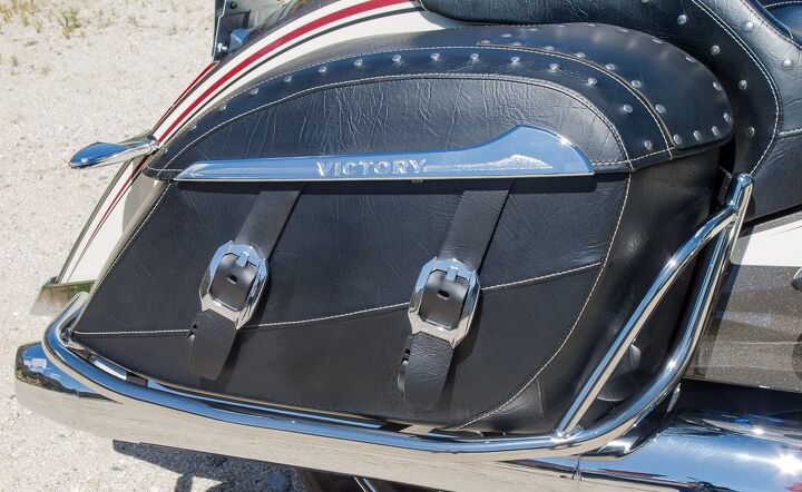 leather baggers shootout cruisers for the open road video, When the saddlebags are mounted they are the most integrated of the bunch When they re removed for anything other than service access the CRC gets a case of the uglies