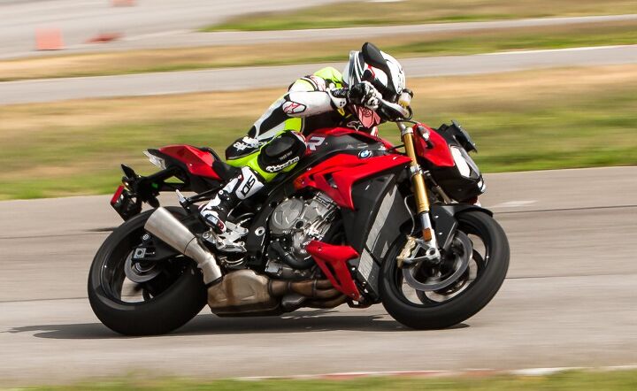 2014 ultimate streetfighter finale video, I m a big fan of nimble bikes and the S1000R is the most agile of this group there isn t a corner too tight for the BMW to quickly carve through says Duke