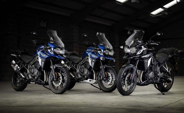 2016 adventure bikes spec for spec, Triumph has diversified its Tiger Explorer lineup following the pattern established by its smaller Tiger 800 siblings Triumph hasn t released a complete spec sheet for the new Explorers but we ve extrapolated what information is available and presented it here