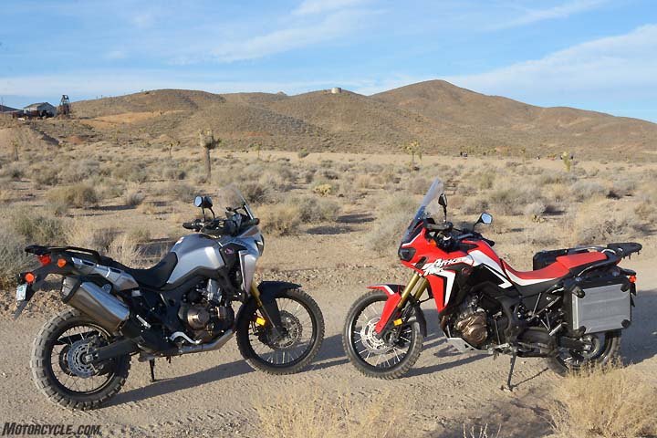 honda africa twin shootout dct vs manual transmission, The majority of our testing took place in the Southern Nevada desert during AltRider s awesome Taste of Dakar adventure ride