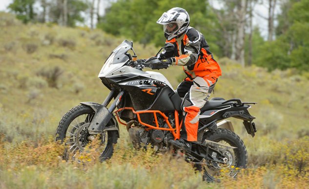 2013 ktm 1190 adventure r review, The Adventure s handlebars are set slightly low for use when standing up It s possible we ll see slight ergo mods to MY2014 bikes