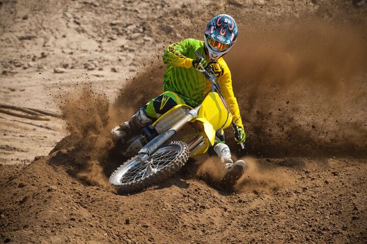 2014 suzuki rm z250 review first ride, Not even one lap around Perris Raceway I felt right at home on the 2014 RM Z250 says Abbatoye
