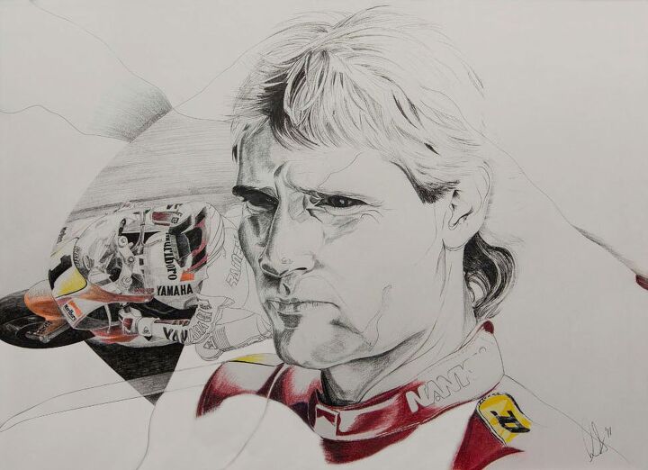 the man behind the easel motorsports artist alex wakefield, The late 80s and early 90s is heralded as a special period in grand prix racing and American Wayne Rainey was a big part of that history Here Wakefield produces one of his tributes to the three time world champ