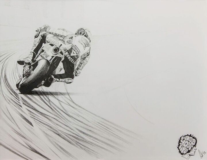 the man behind the easel motorsports artist alex wakefield, No motorcycle gallery would be complete without a Marco Simoncelli tribute