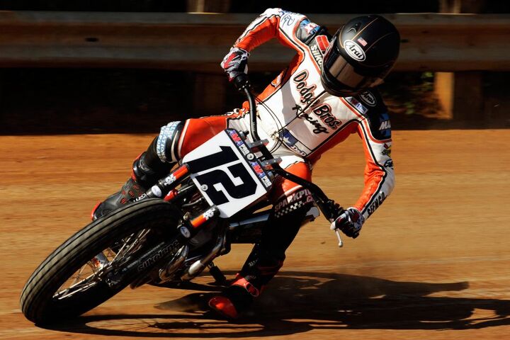 a conversation with ama grand national champion brad baker, Baker on his way to the 2013 Grand National Championship for Harley Davidson