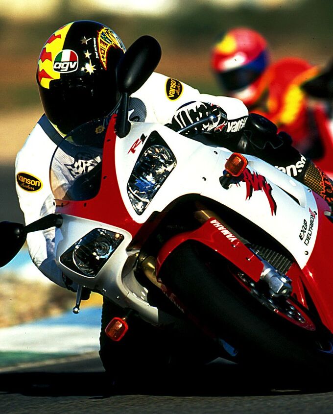 whatever falling down getting up motorcycle as metaphor, I did not fall off the first Yamaha R1 in late 1997 in Cartagena Spain But I did fall off the 2002 R1 in Catalunya which wound up being my first ever story for Motorcycle com come to think of it Good times