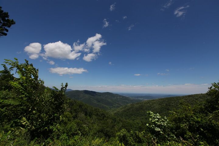 the wings tour 2014 leg one, Passing storms made brilliant the usually hazy July skies as seen from the Skyline Drive