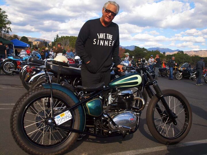 hansen dam rally report calling all brits, This 1951 BSA custom is one of two roadsters brought to the rally by realty TV Storage Wars celeb wildman Barry Weiss an expert rider who often rides the whirlwind