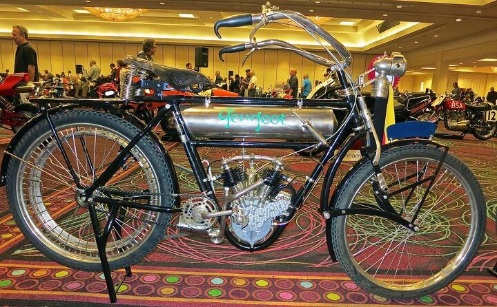 2015 bonhams motorcycle auction, Even though Peugeot gave up motorcycles for cars long ago their products still draw attention from collectors This 1911 Moto Legere 350 Twin sold for 26 450