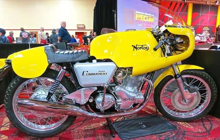 2015 mecum midamerica motorcycle auction, This well turned out 1974 Norton John Player Special was purchased for 16 000