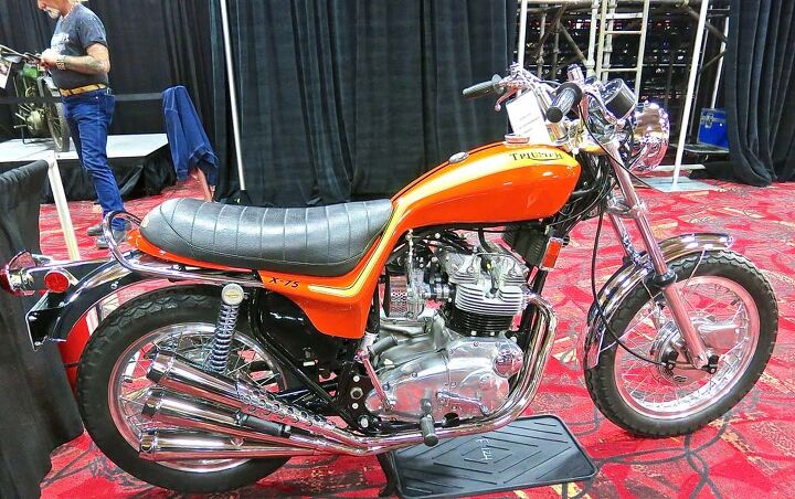 2015 mecum midamerica motorcycle auction, The 1973 Triumph X 75 Hurricane styled by Craig Vetter One of 1100 made No sale at 28 000