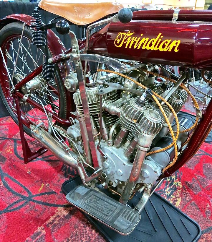 2015 mecum midamerica motorcycle auction, The Indian V Four Twindian ostensibly built for Cannonball Baker was no sale at 95 000