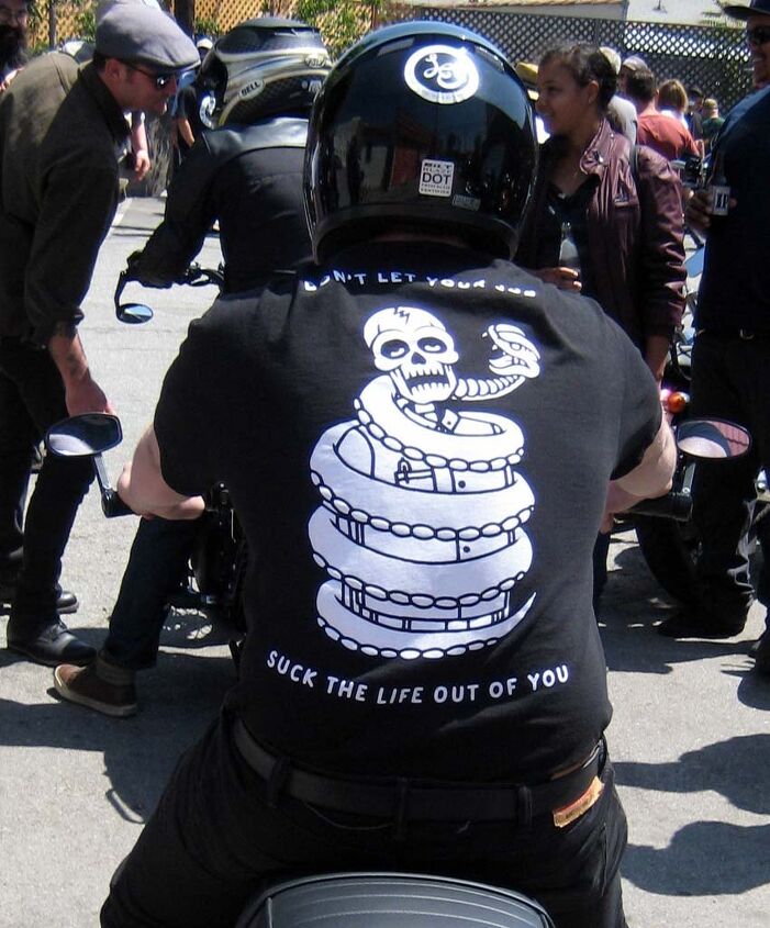 the deus boundless enthusiasm biker build off report, This one says Don t Let Your Job Suck the Life Out of You