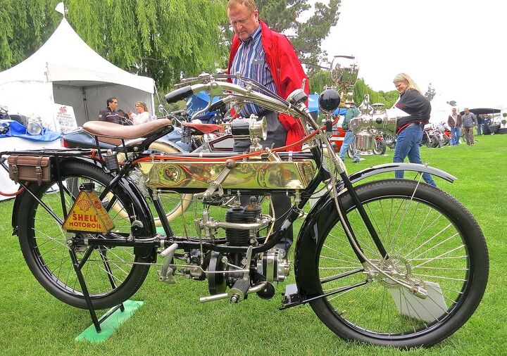 the quail motorcycle gathering 2015 report, The 1914 FN Fabrique National 244cc 2 speed Single from Belgium was on offer at 65 000 from Bator International