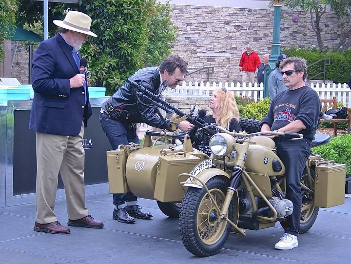 the quail motorcycle gathering 2015 report, Military honors went to the 1942 BMW R75 Wehrmachtsgespann entered by Ziggy and Lisa Dee