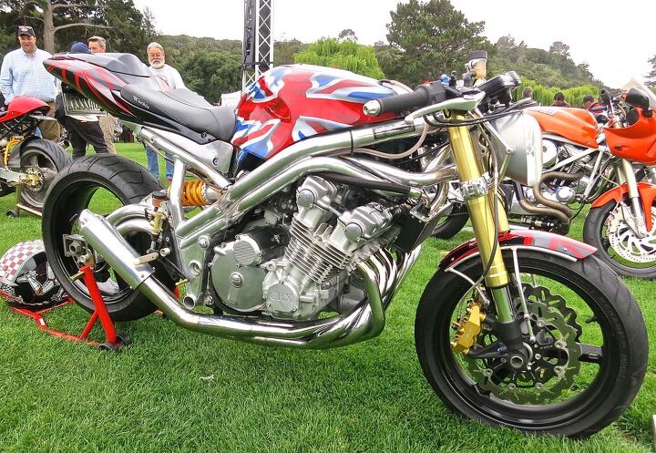 the quail motorcycle gathering 2015 report, Jason Len s Spondon framed Honda CBX drew plenty of attention in the Custom Modified class