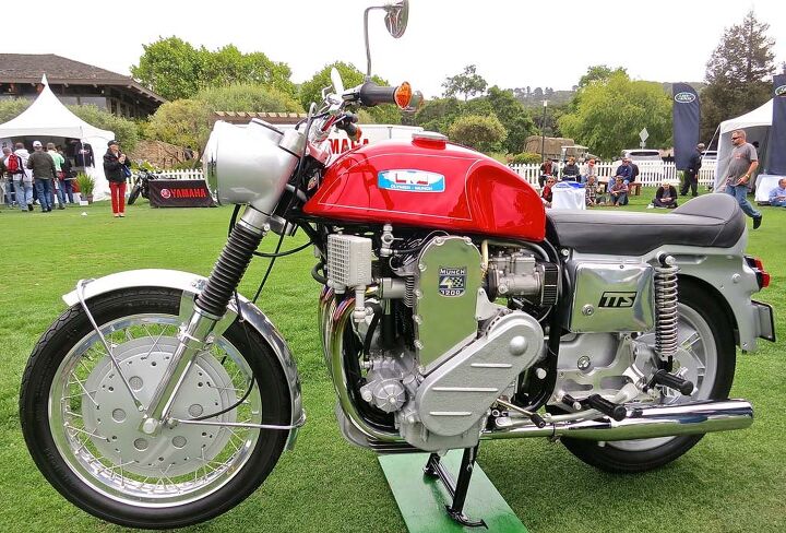 the quail motorcycle gathering 2015 report, First place in the German class was the 1969 Munch Mammoth owned by Mitch Talcove