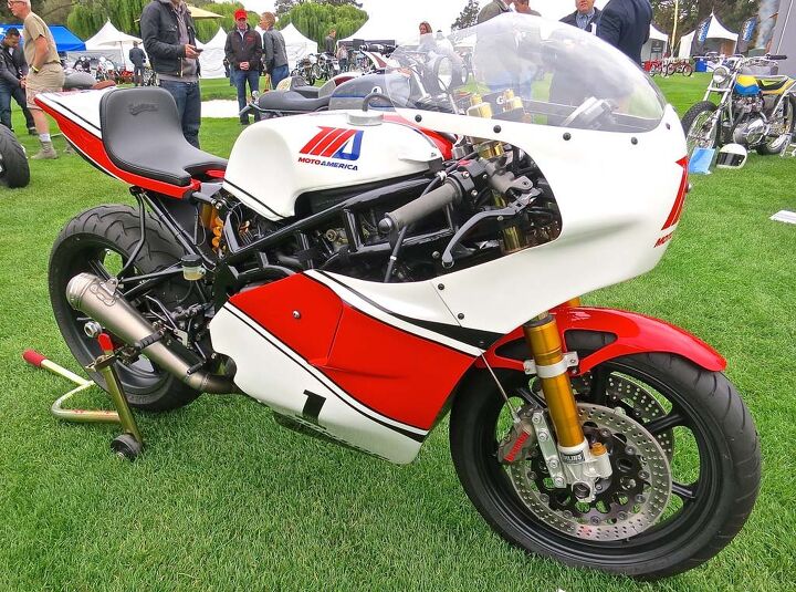 the quail motorcycle gathering 2015 report, Richard Varner s R1 powered MotoAmerica theme bike by Mule man Richard Pollock