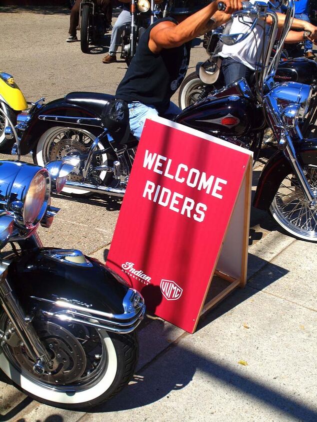 2015 venice vintage motorcycle rally report, The sign says it all