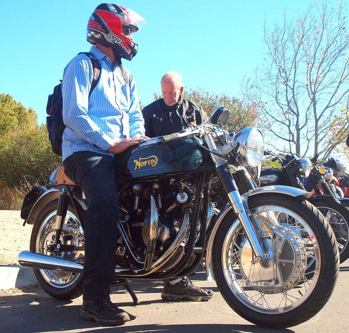 36th annual hansen dam rally report, Best Green with Envy Norvin Larry Horn of Huntington Beach rode in on one of his two Norvins in this case a 1948 B Series HRD a three year ongoing project Larry s bike took Best British Other in the bike show category