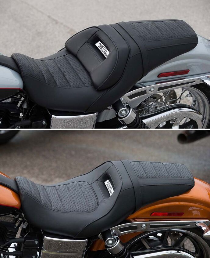 2014 harley davidson low rider review first ride, Sometimes a simple solution is the best one Take a look at how the same seat can support two different sized riders