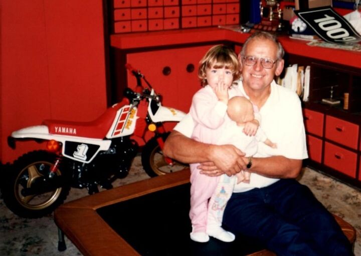 born to ride growing up as a motorcyclist, A picture with grandpa my bike