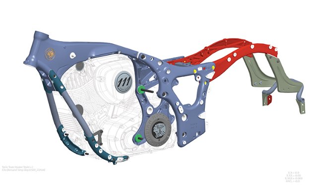 exploring lightweight materials on motorcycles, Aluminum frames aren t just for sportbikes anymore Seen here is the structure for the 2014 Indian Chief