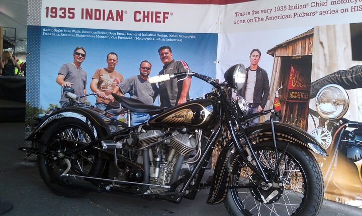 indian motorcycle history, American Pickers TV star Mike Wolfe owns this 1935 Indian Chief
