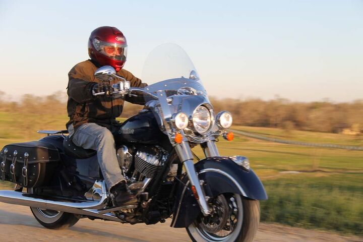 2014 indian chief classic review, There are a lot of dirt and gravel roads in Texas You ll like the 6 1 inches of trail on them and the cush suspension and seat
