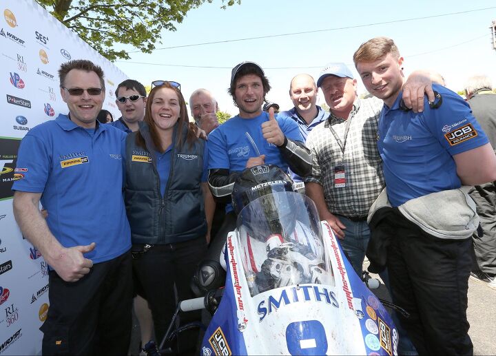 2016 isle of man tt preview, Guy Martin finished third in the Monster Energy Supersport Race 2 at TT 2016 for the Smiths Racing Triumph team Credit Stephen Davison Pacemaker Press Intl