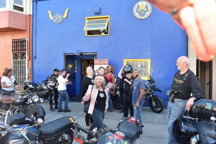 the sisters centennial motorcycle ride, Riders were welcomed to the San Francisco Motorcycle Club for refreshments and good conversation
