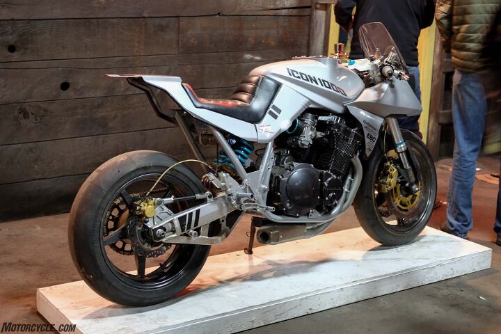 the one motorcycle show 2017 report, This resto modded Katana is a tasty creation of the Icon apparel crew
