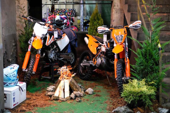 the one motorcycle show 2017 report, See See Motorcycles and KTM made a lil Portlandy camp scene to promote their new See See x KTM shop
