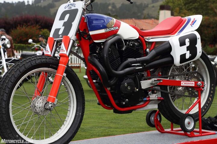 the ninth annual quail motorcycle gathering, Replica of multi time Grand National Champion Ricky Graham s Honda RS750