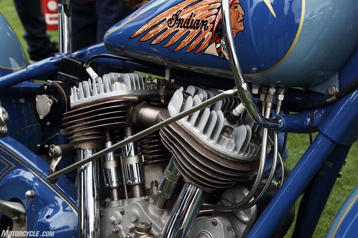 the ninth annual quail motorcycle gathering, Indian in blue