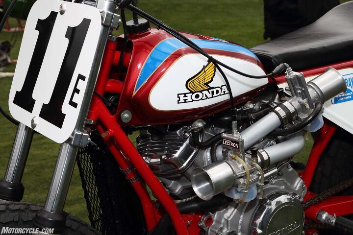 the ninth annual quail motorcycle gathering, Honda CX500 based flat tracker This engine always offered intake routing challenges Here s a somewhat bizarre solution