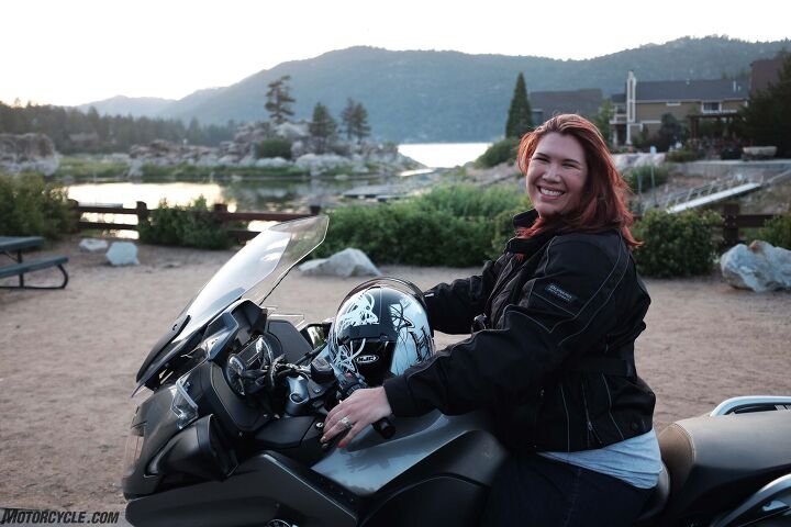 women s sportbike rally west report, Shelly s radiance says everything about how much she loves her BMW