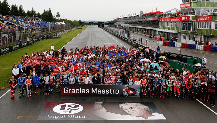 motogp brno results 2017, The MotoGP community honored the late Angel Nieto who passed away last week