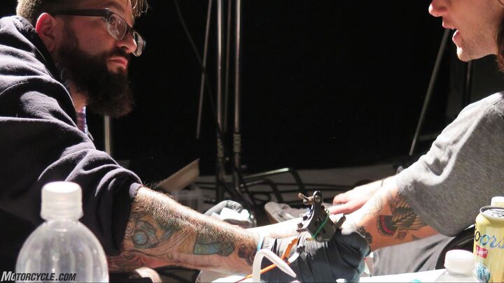 ninth annual brooklyn invitational custom motorcycle show report, In house tattoos for 50 a pop