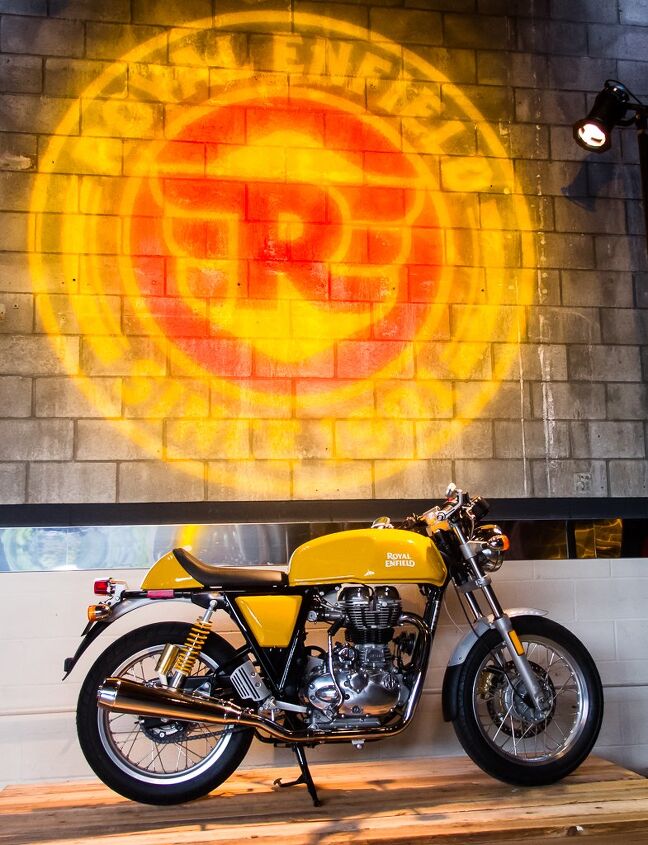 royal enfield plans serious inroads into the us market, Introduced in 2009 the 535cc Single powering the Conti GT features EFI and unit construction