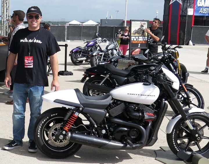 2015 harley davidson street 750 review first ride, H D s Mark Daniels was lead designer of the Street The boys in the back room have already been working hard on new concepts like the Caf bike here and the jockey shift custom above