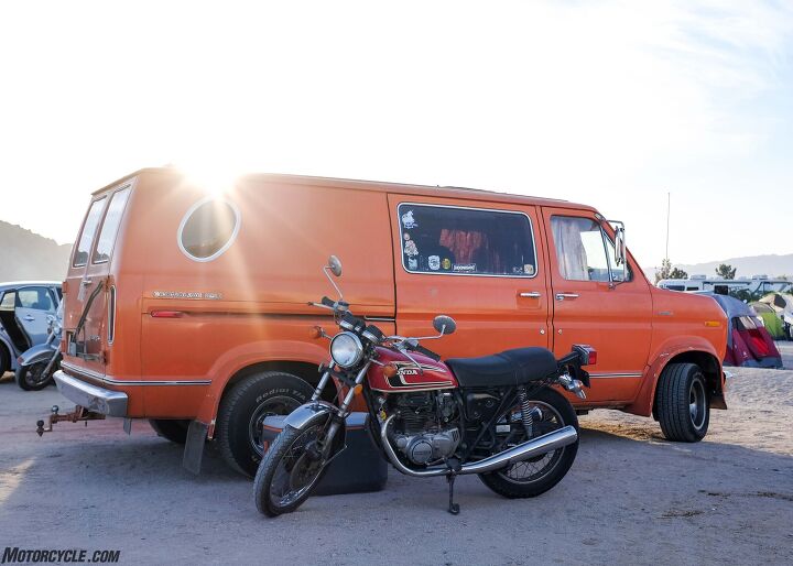 babes ride out 2017, Jessy Gentry wisely brought six wheels to Babes with her sweet Econoline van rig and Honda combo