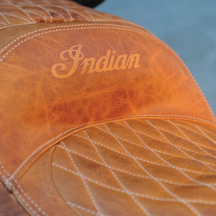 2015 indian roadmaster first ride review, The Roadmaster s seat has more padding and will better resist scuffing and UV related fading