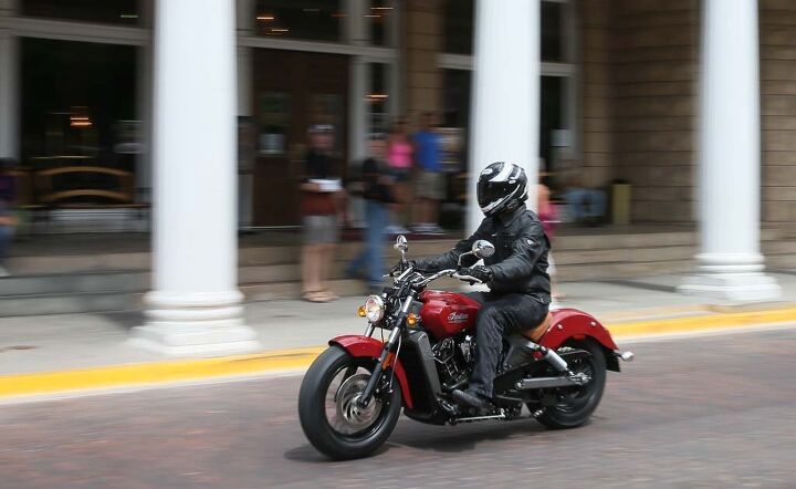 2015 indian scout first ride review, The Scout s around town manners are docile when we wanted them to be